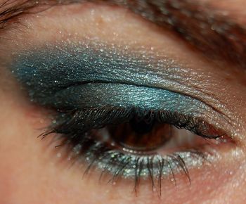 Close-up of woman eye with make-up