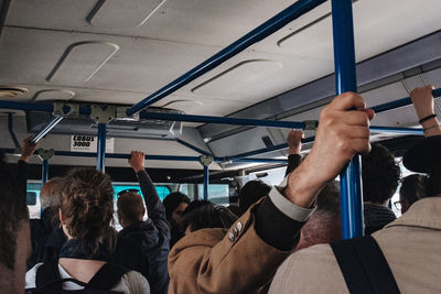 People traveling in bus