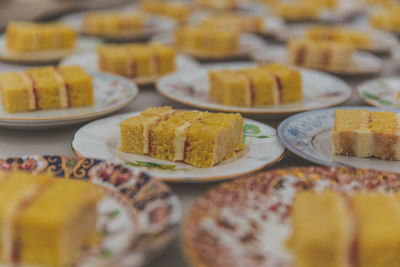 Close-up of food on table