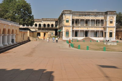 Group of people in front of building