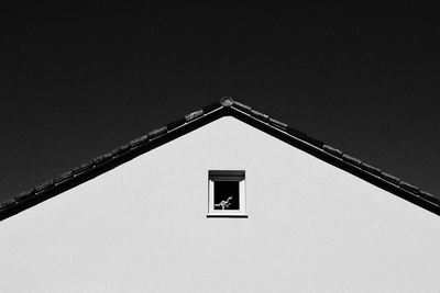 Low angle view of building against clear sky