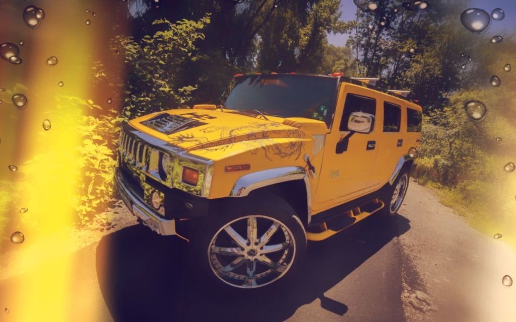 mode of transport, transportation, land vehicle, car, yellow, travel, stationary, sunset, on the move, vehicle interior, journey, reflection, parking, side-view mirror, bicycle, parked, motorcycle, part of, street, tree