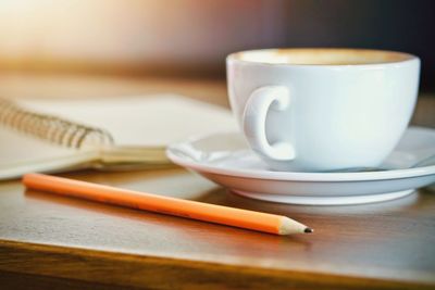Close-up of coffee on table