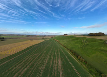 A panoramic view of the marlborough downs in wiltshire, uk