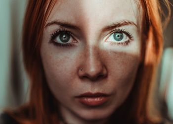 Close-up portrait of woman