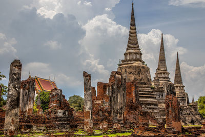 The thai temple wat phra si sanphet in ayutthaya thailand southeast asia