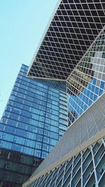 Low angle view of modern building against sky