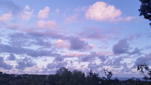 Low angle view of cloudy sky