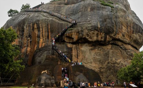 Group of people on rock