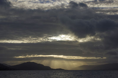 Storm clouds over mountains