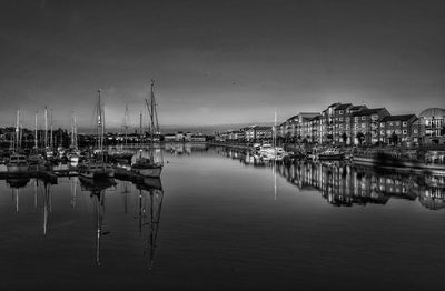 Boats in harbor