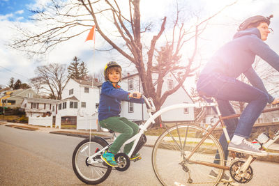 Man riding bicycle