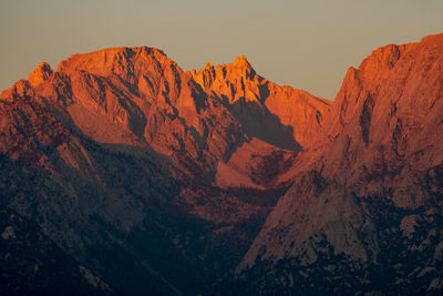 Scenic view of rocky mountains against sky