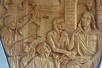 Close up of carvings