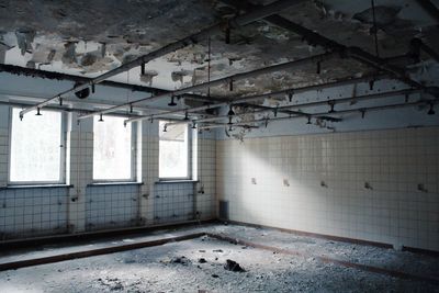 Interior of abandoned building