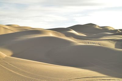 Scenic view of desert against sky