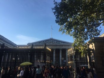 Group of people in front of building