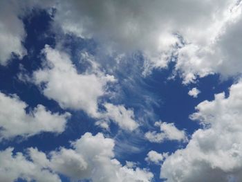 Low angle view of clouds in sky