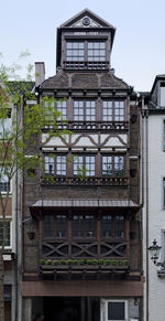 Low angle view of old building against sky