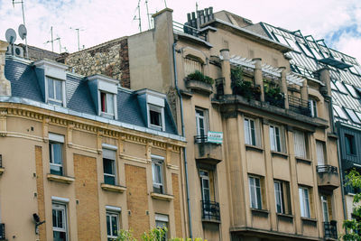 Low angle view of buildings in city