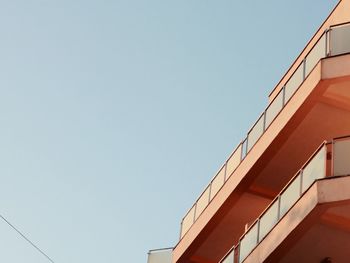 Low angle view of building against clear sky