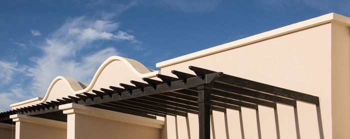 Low angle view of building against sky