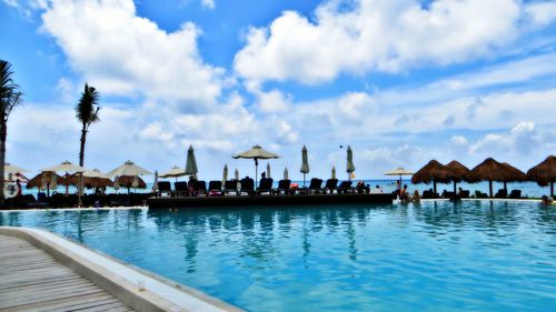 Panoramic view of sea against sky