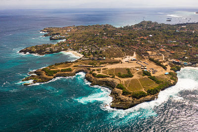 Aerial view of bay