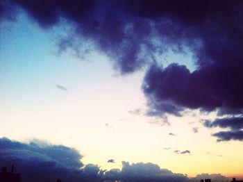 Low angle view of cloudy sky