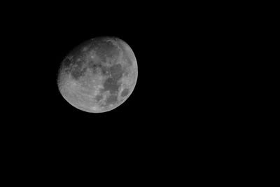 Low angle view of moon in sky