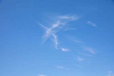 Low angle view of vapor trail in sky