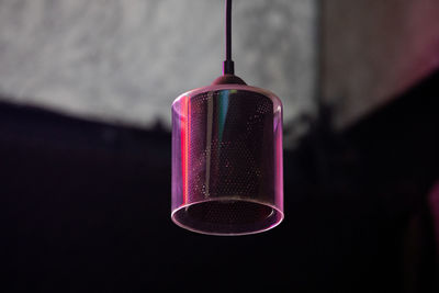 Close-up of illuminated electric light