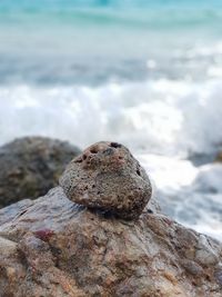 Close-up of rocks on beach