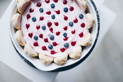 Close-up of dessert in plate