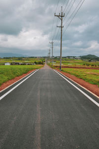 Straight road in the countryside