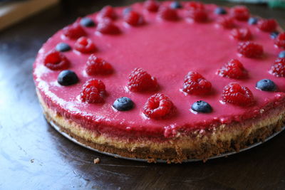 Close-up of strawberry on table