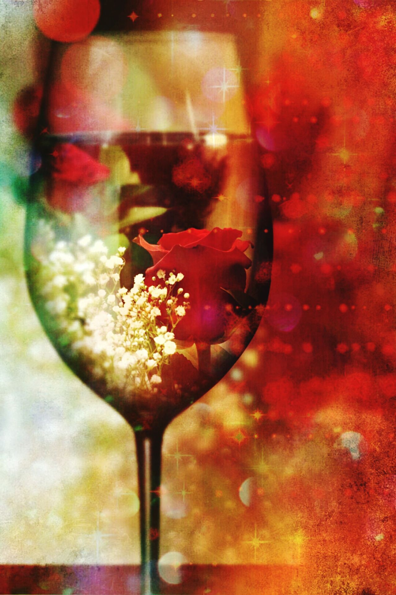 Roses in glass