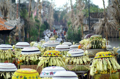 Close-up of vegetables for sale in market