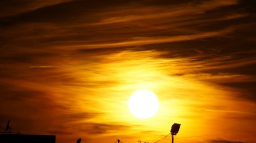 Low angle view of sky during sunset