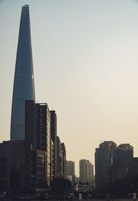 View of skyscrapers in city