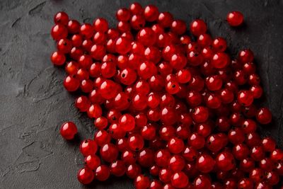 High angle view of cherries