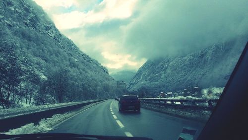 Road passing through mountains