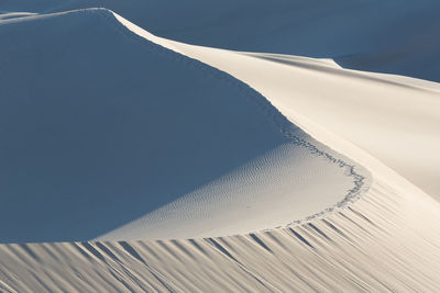 High angle view of sand dune