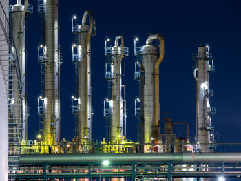 Night view of the distillation column