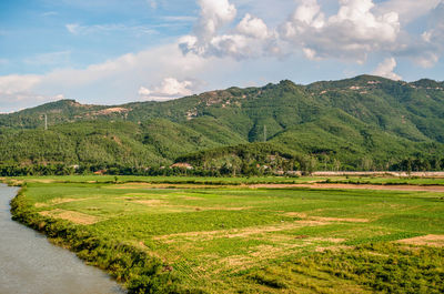 Scenic view of landscape against sky