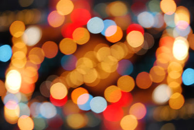 Defocused image of illuminated light