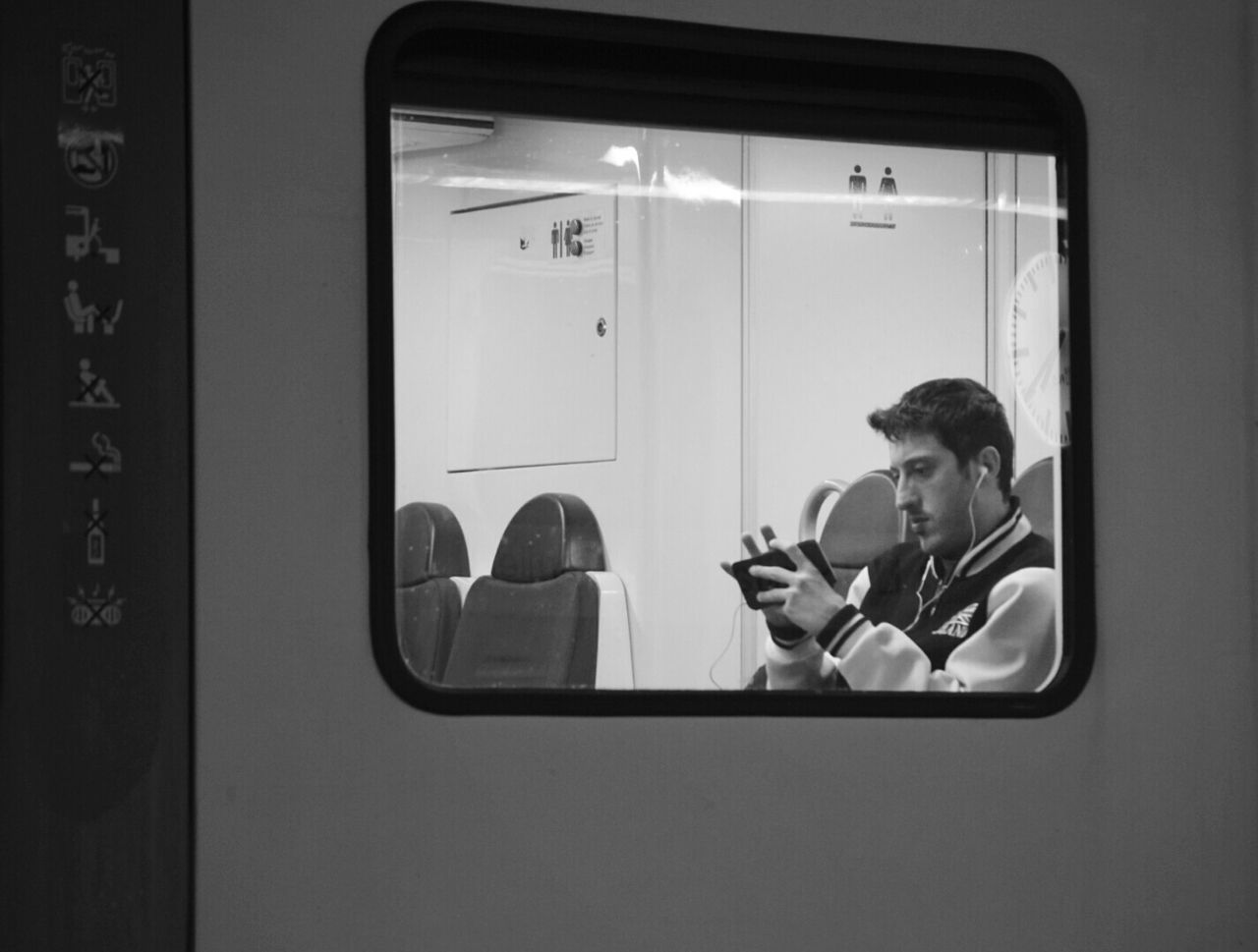 WOMAN IN TRAIN