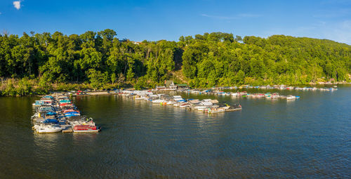 Scenic view of river against sky