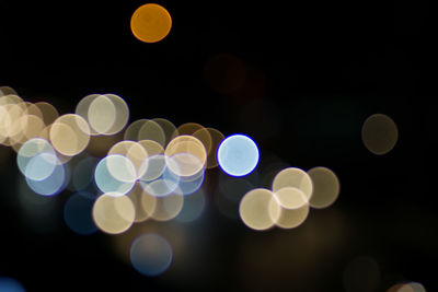 Defocused lights at night