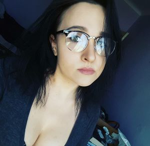 Close-up portrait of young woman